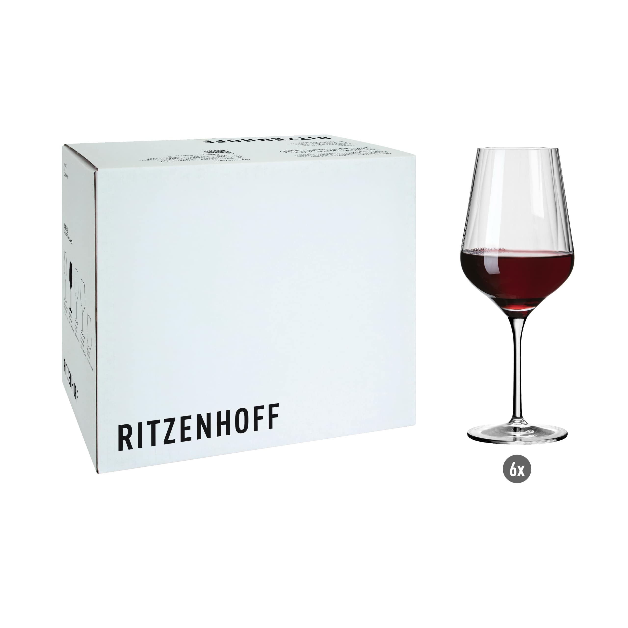 STERNSCHLIFF 6ER-SET ROTWEINGLAS VON RITZENHOFF DESIGN TEAM