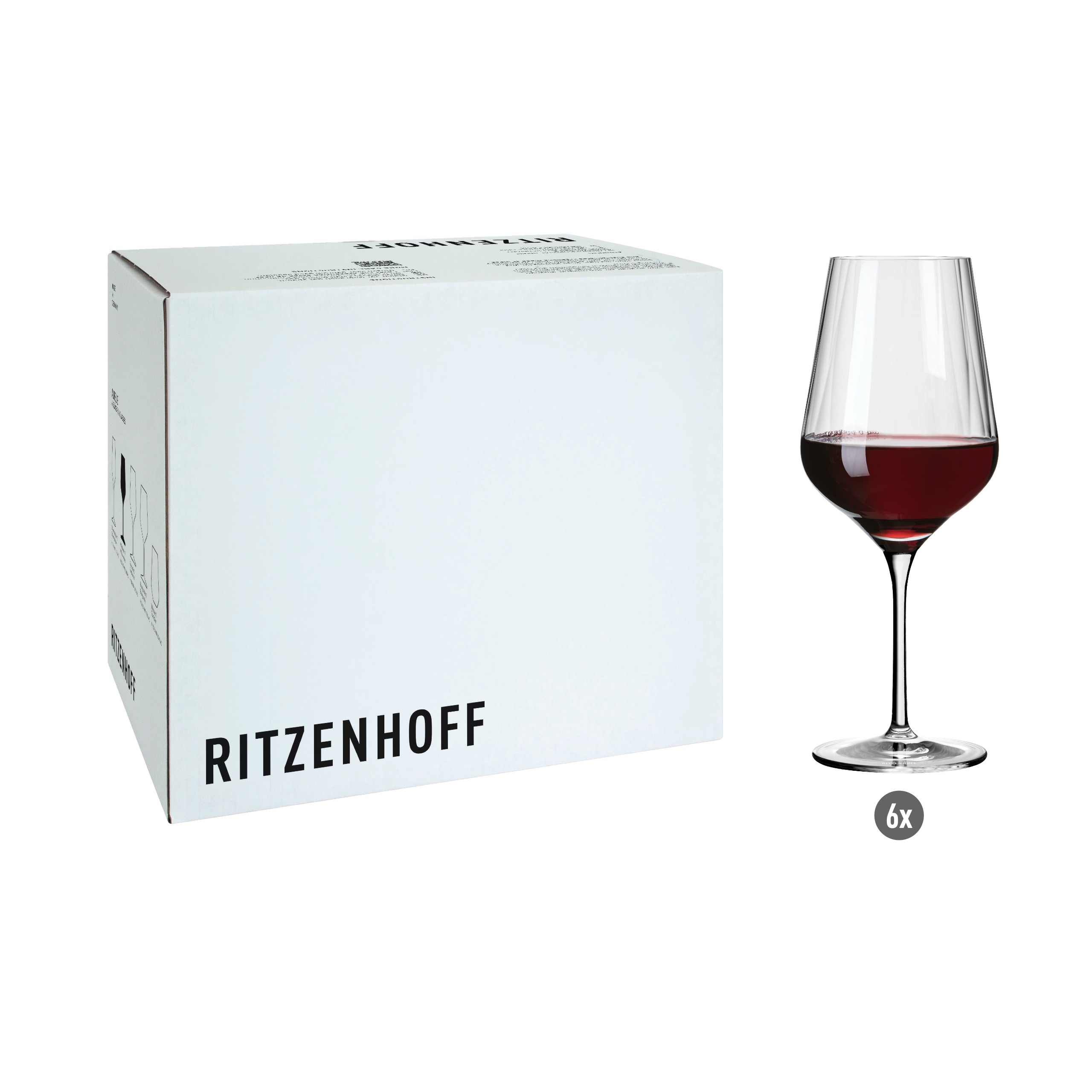 STERNSCHLIFF 6ER-SET ROTWEINGLAS VON RITZENHOFF DESIGN TEAM