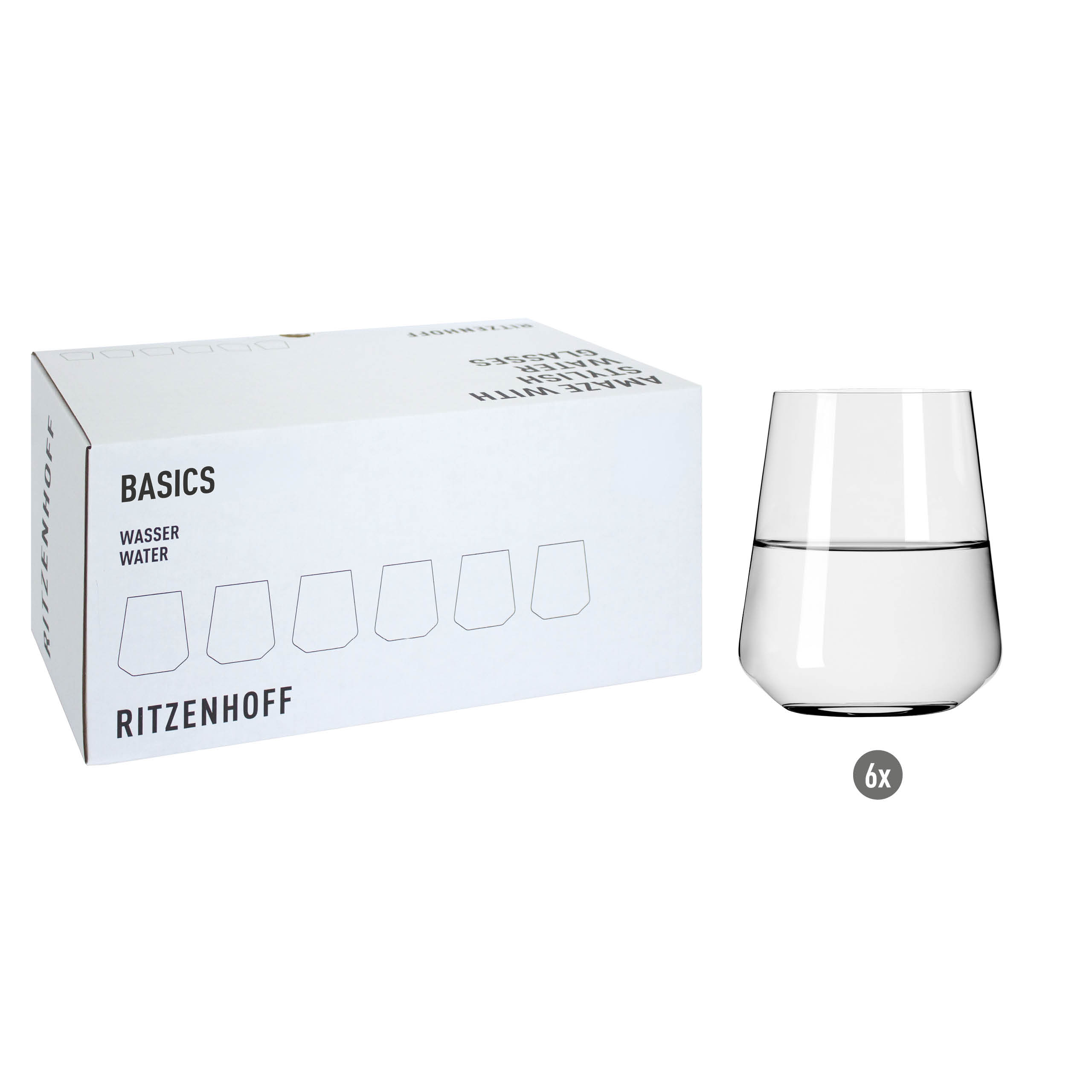 BASICS JULIE 6ER-SET WASSERGLAS VON RITZENHOFF DESIGN TEAM