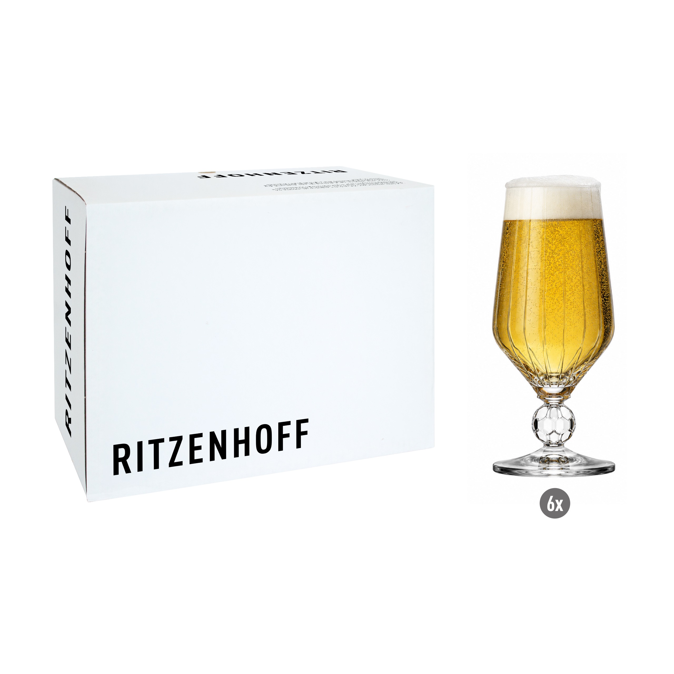 WM POKAL BIERGLAS 6ER-SET #2 VON RITZENHOFF DESIGN TEAM