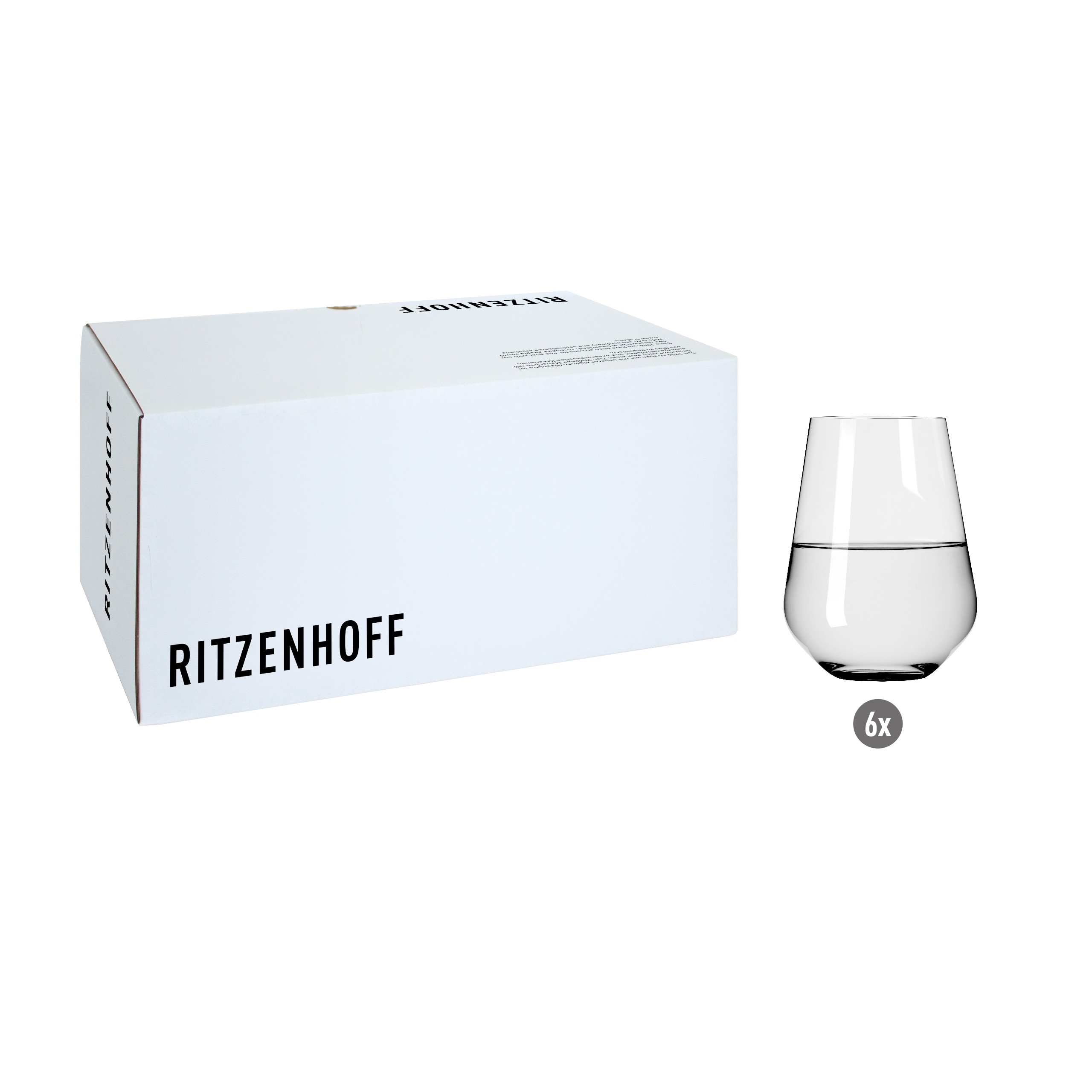 LICHTWEISS 6ER-SET WASSERGLAS VON RITZENHOFF DESIGN TEAM
