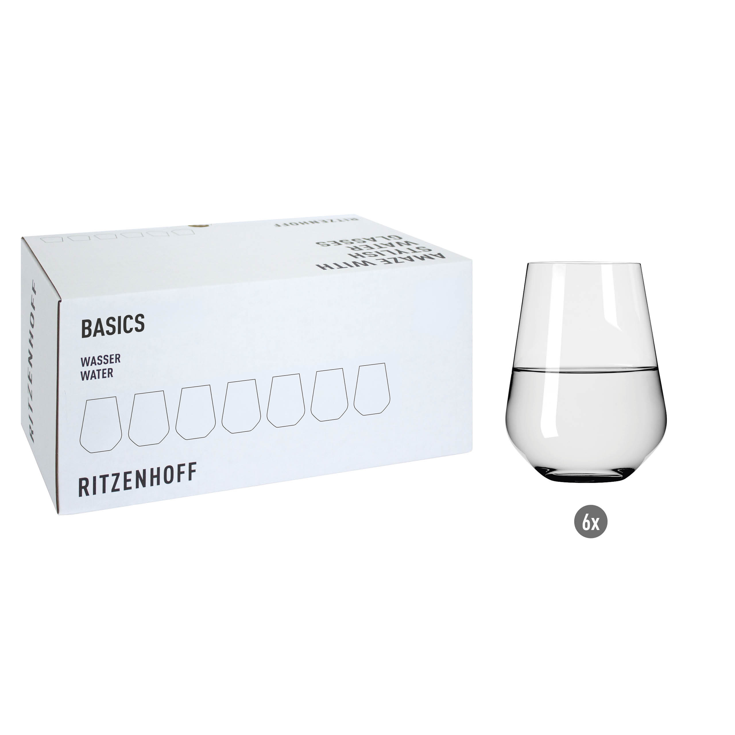 BASICS AURELIE 6ER-SET WASSERGLAS VON RITZENHOFF DESIGN TEAM