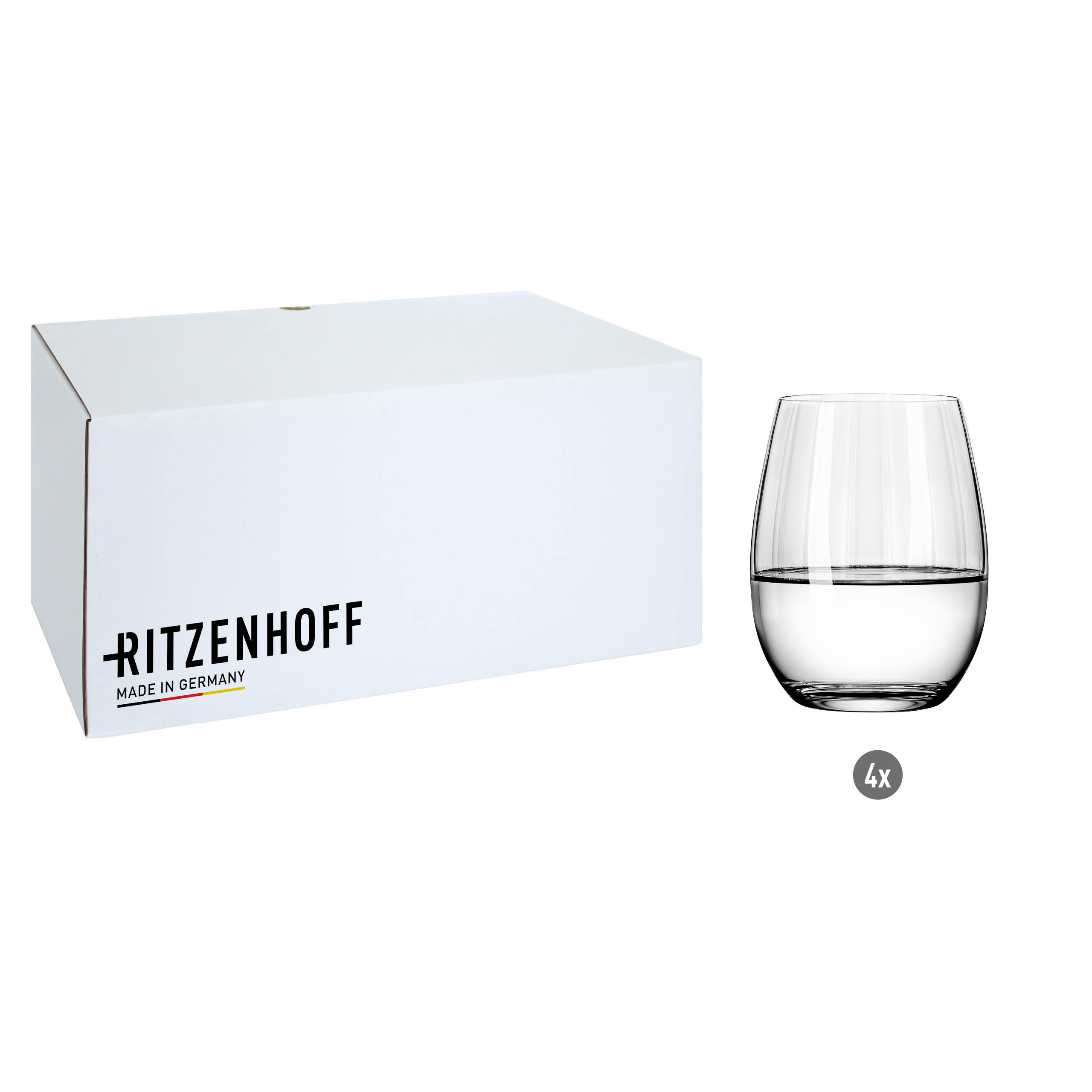 STERNSCHLIFF 4ER-SET WASSERGLAS F26 VON RITZENHOFF DESIGN TEAM