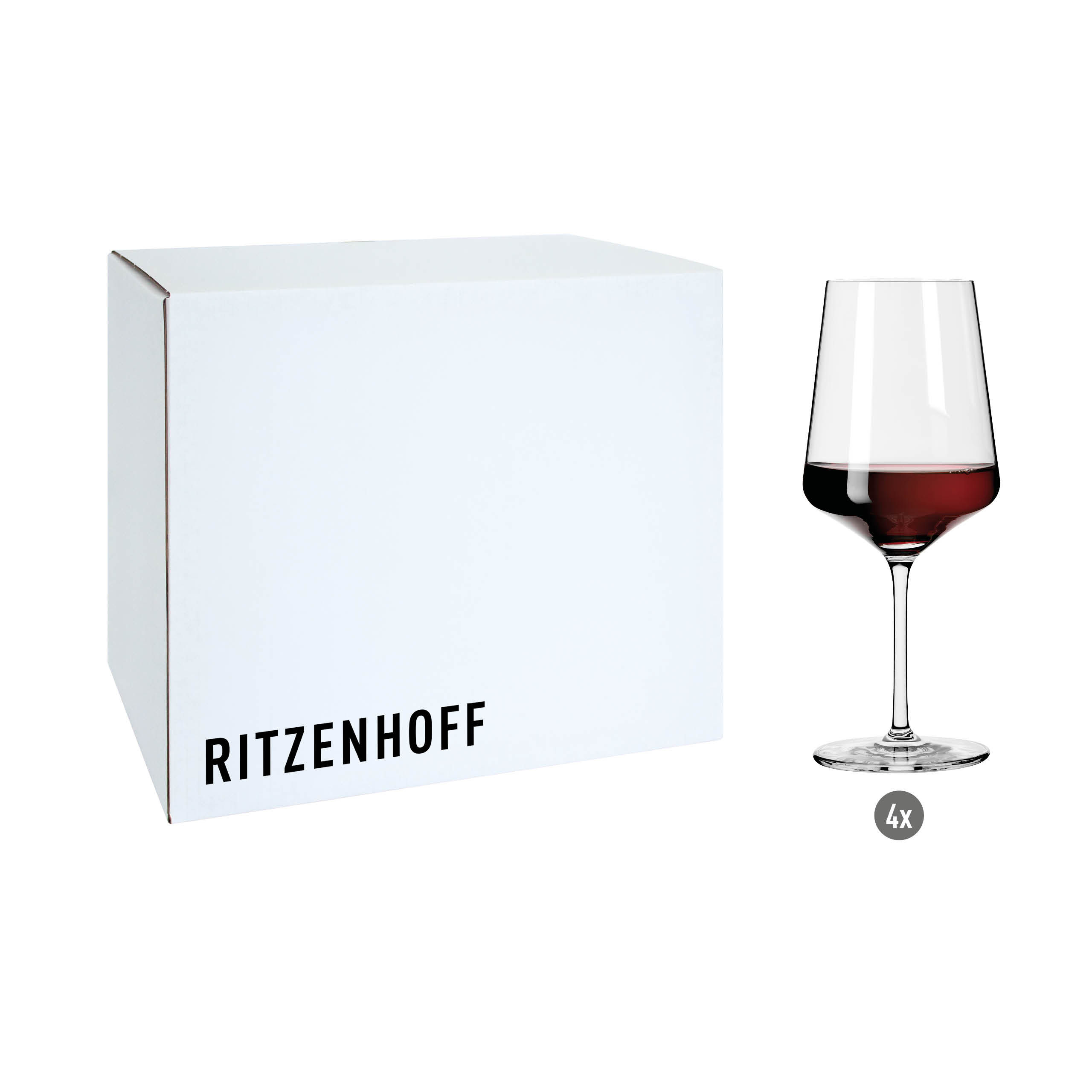 LICHTWEISS JULIE SET DE 4 VERRES À VIN ROUGE F26 PAR L’ÉQUIPE DESIGN RITZENHOFF