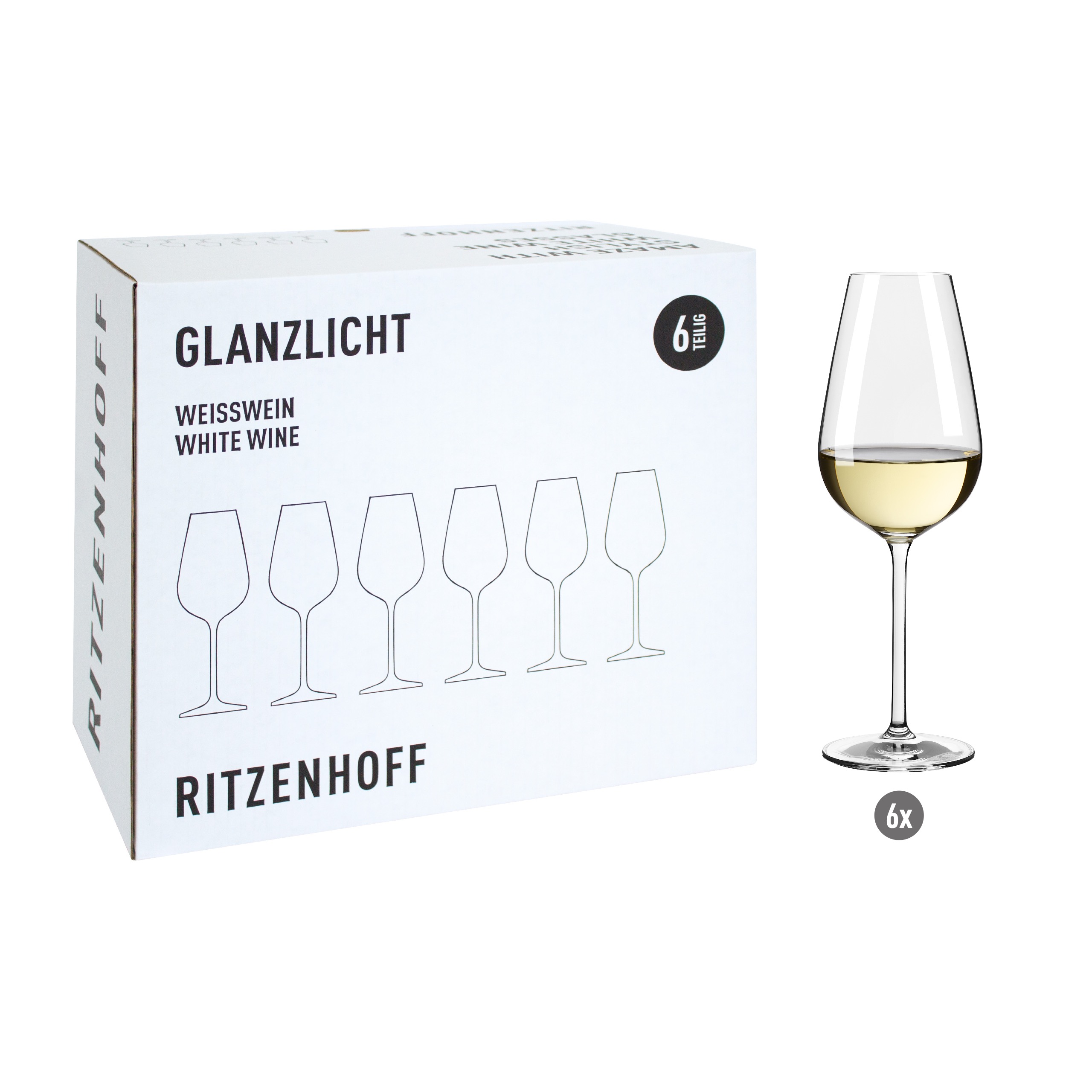 GLANZLICHT  WEIßWEINGLAS-SET H24 VOM RITZENHOFF DESIGN TEAM