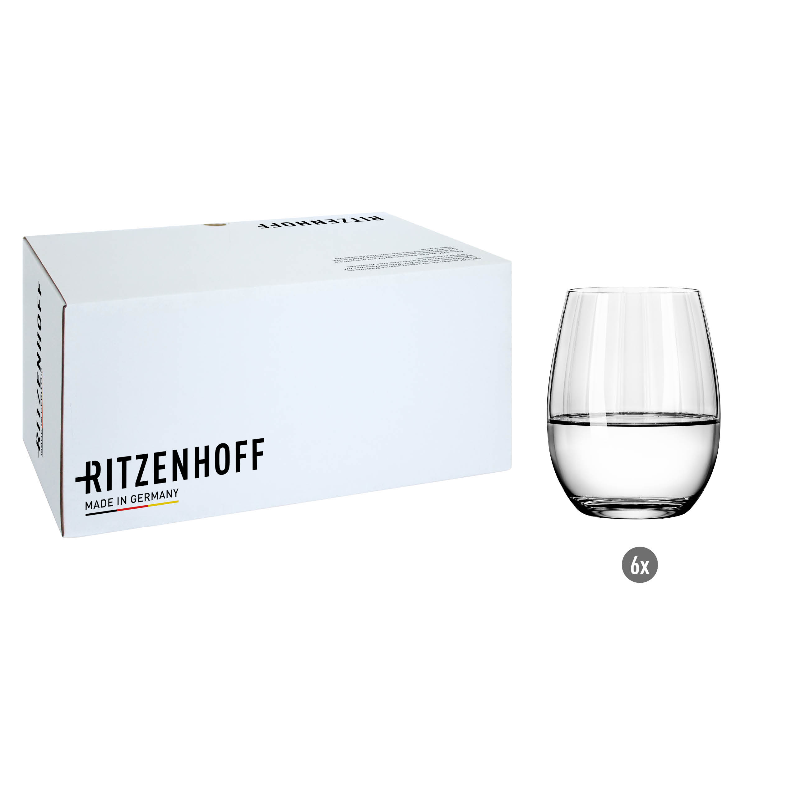 STERNSCHLIFF 6ER-SET WASSERGLAS VON RITZENHOFF DESIGN TEAM