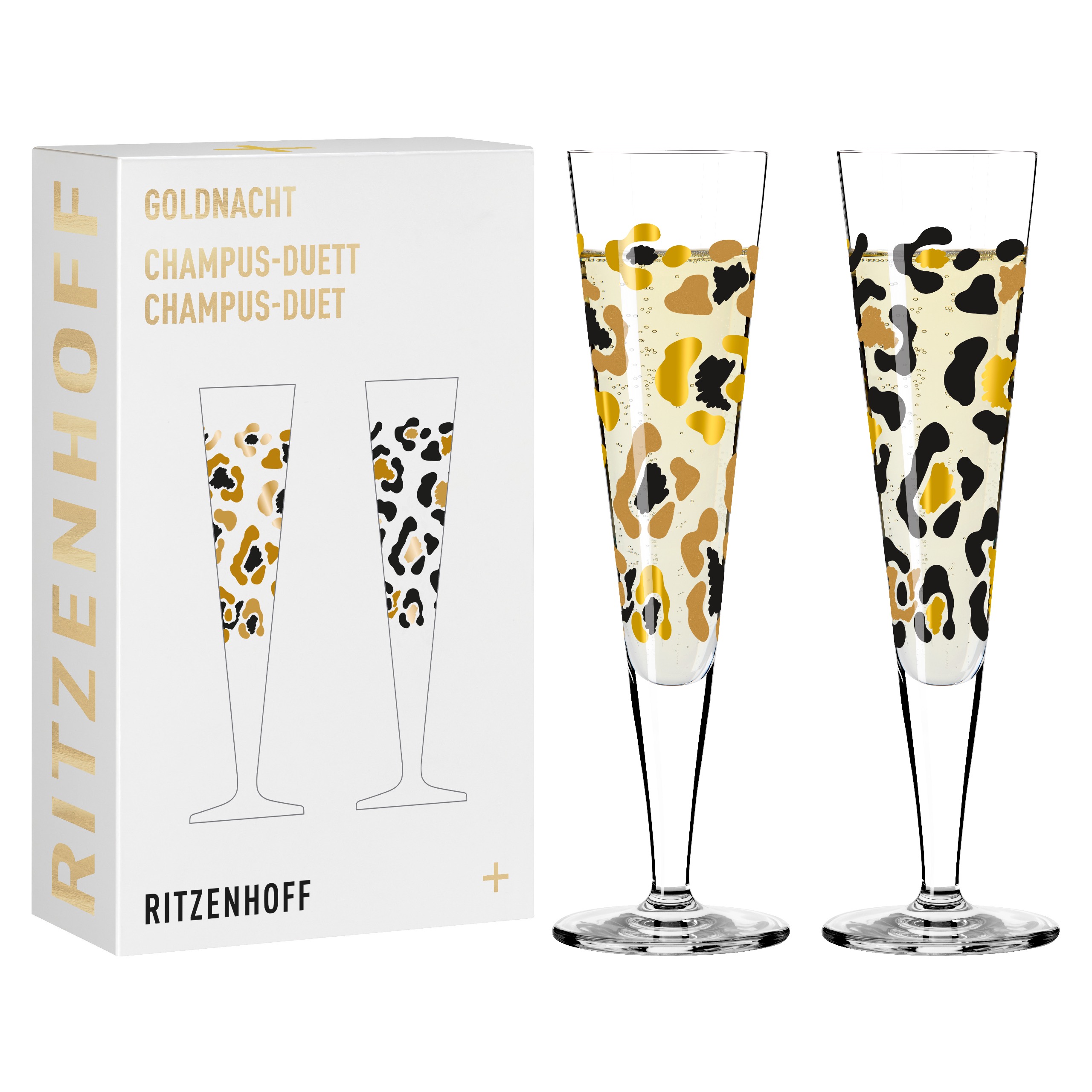 GOLDNACHT CHAMPAGNERGLAS-SET H25 VON ANA VASCONCELOS