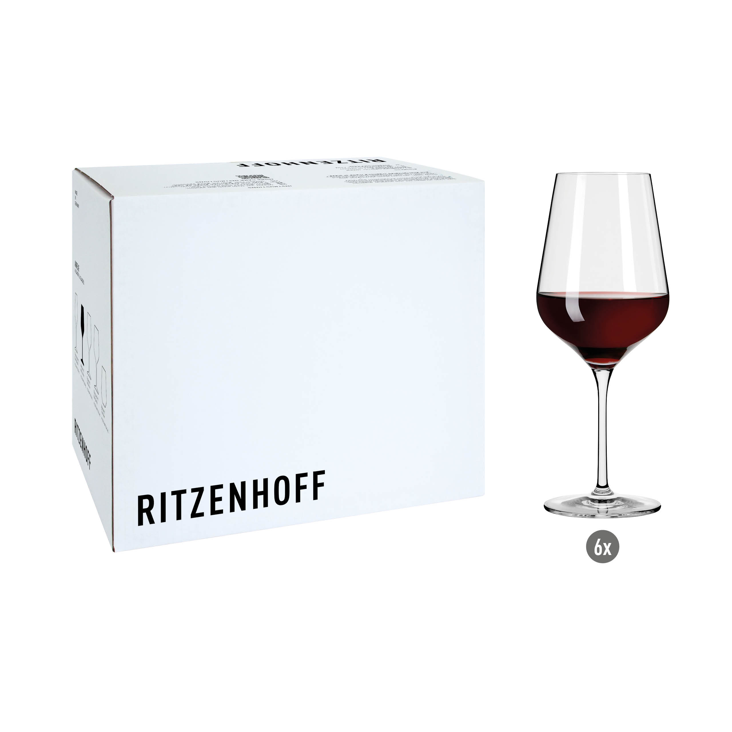 LICHTWEISS AURELIE SET DE 6 VERRES À VIN ROUGE F26 PAR RITZENHOFF DESIGN TEAM