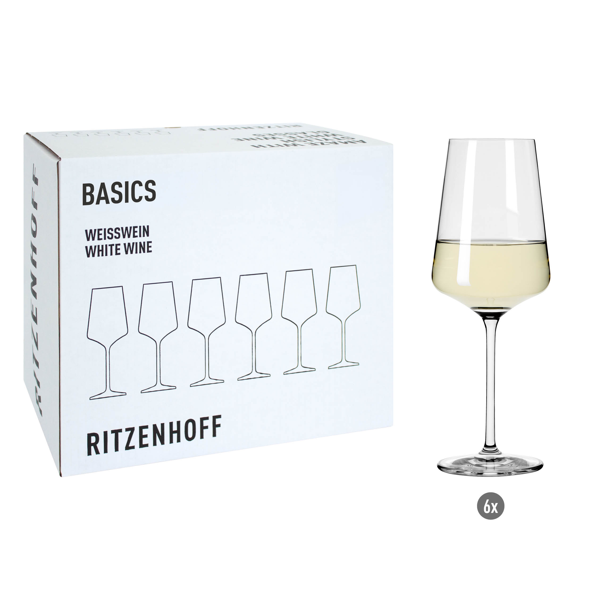 BASICS JULIE 6ER-SET WEIßWEINGLAS VON RITZENHOFF DESIGN TEAM
