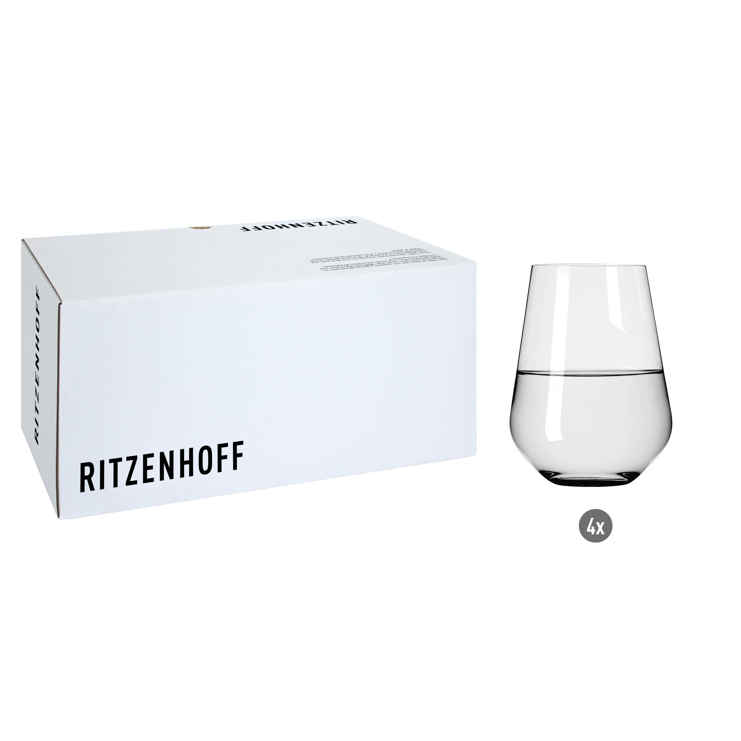 LICHTWEISS AURELIE 4ER-WASSERGLAS SET VON RITZENHOFF DESIGN TEAM