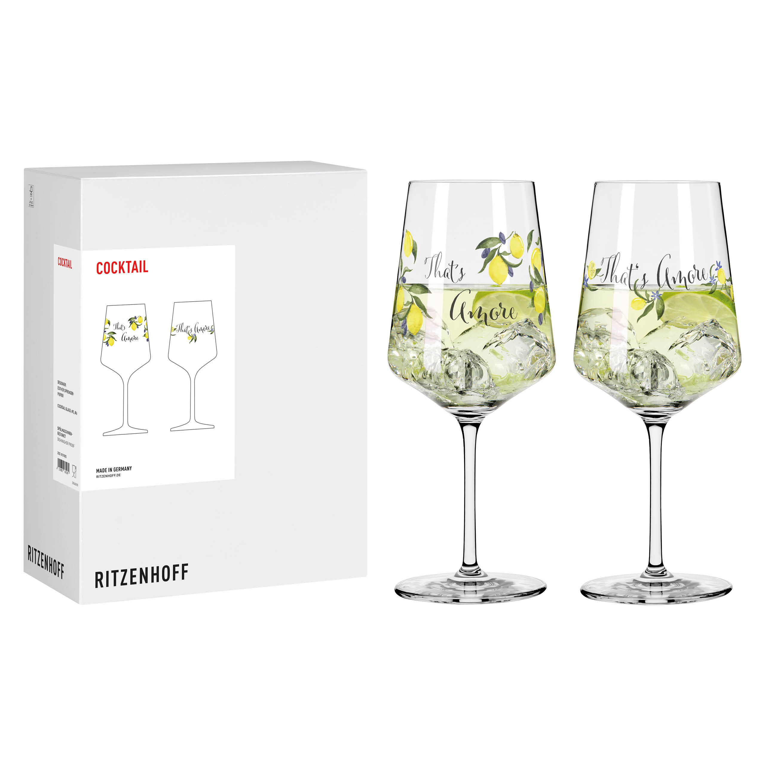 LIEBE COCKTAILGLAS-SET #5 #6 VON ESTHER SPRENGER-PIEPER