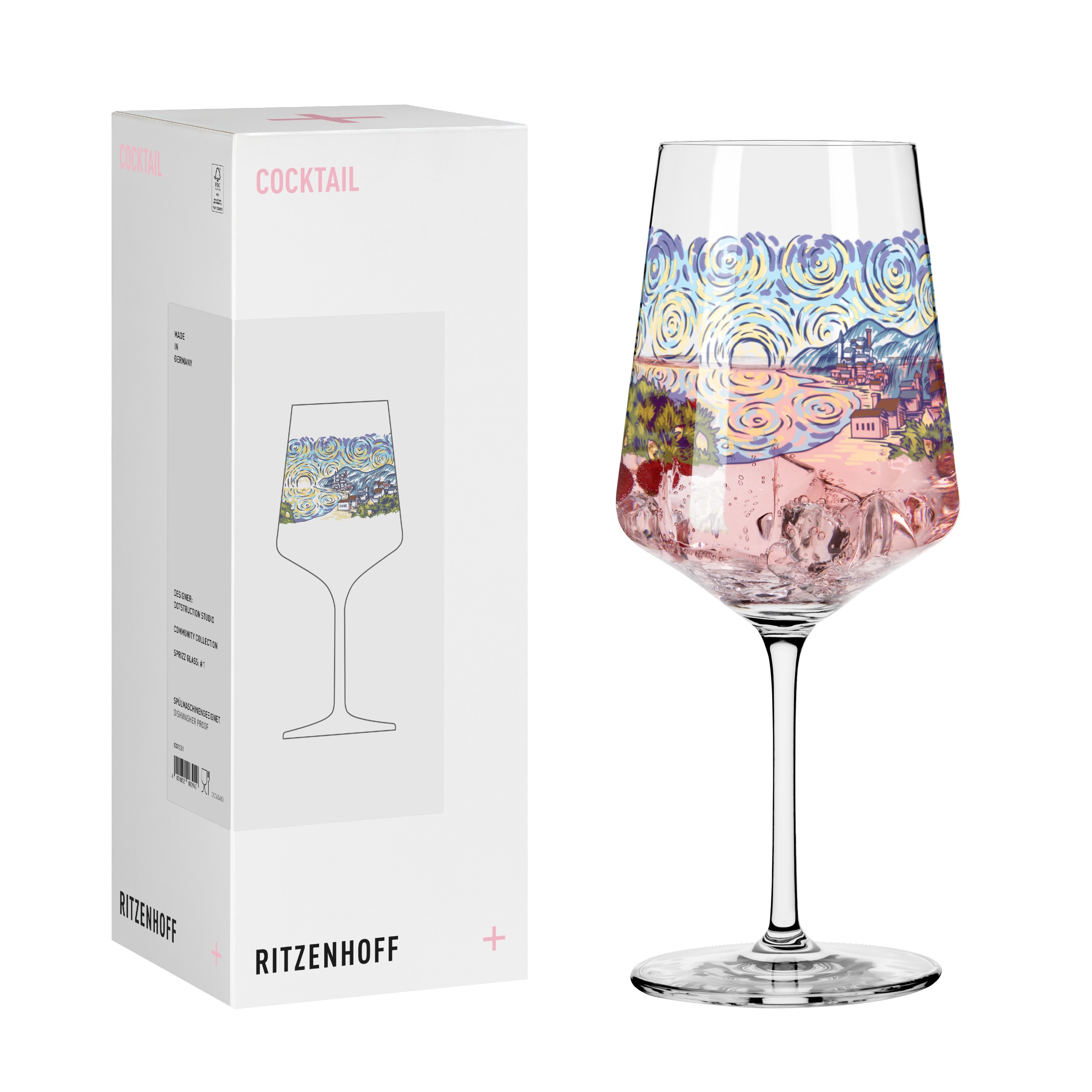 ART LOVERS COCKTAILGLAS #1 VON D. STUDIO