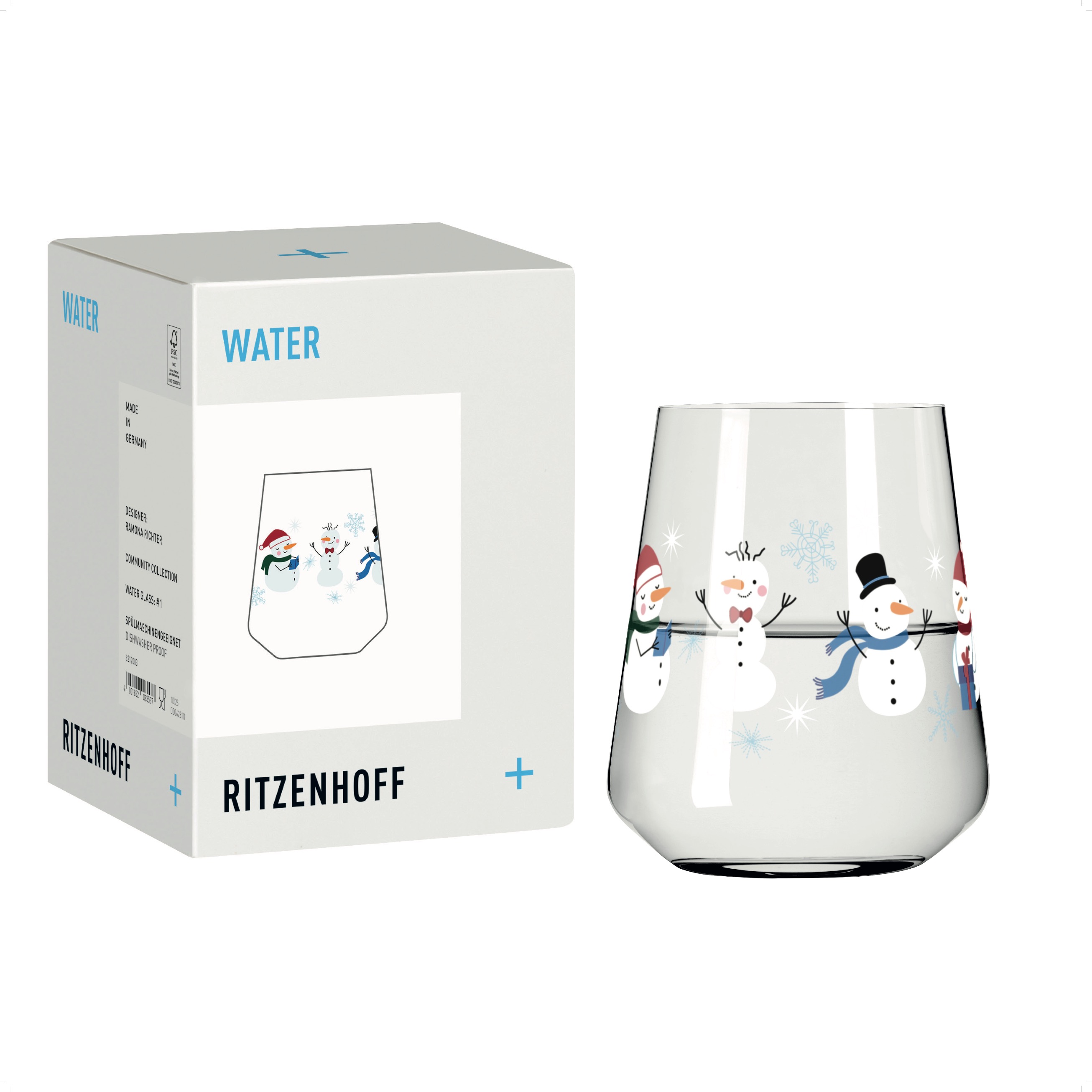 WEIHNACHTEN WASSERGLAS #1 VON RAMONA RICHTER