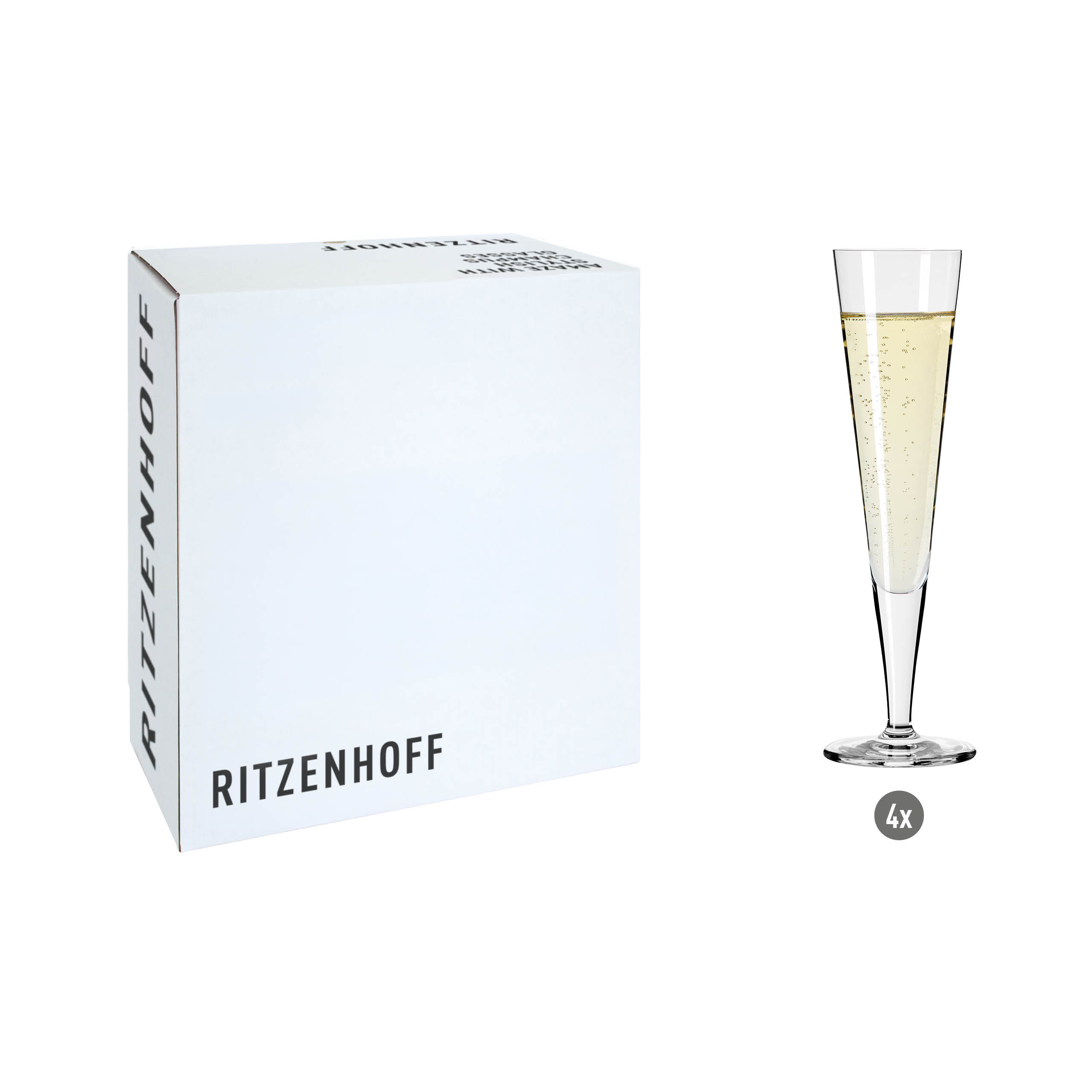 GOLDNACHT 4ER-SET CHAMPUSGLAS F26 VON RITZENHOFF DESIGN TEAM