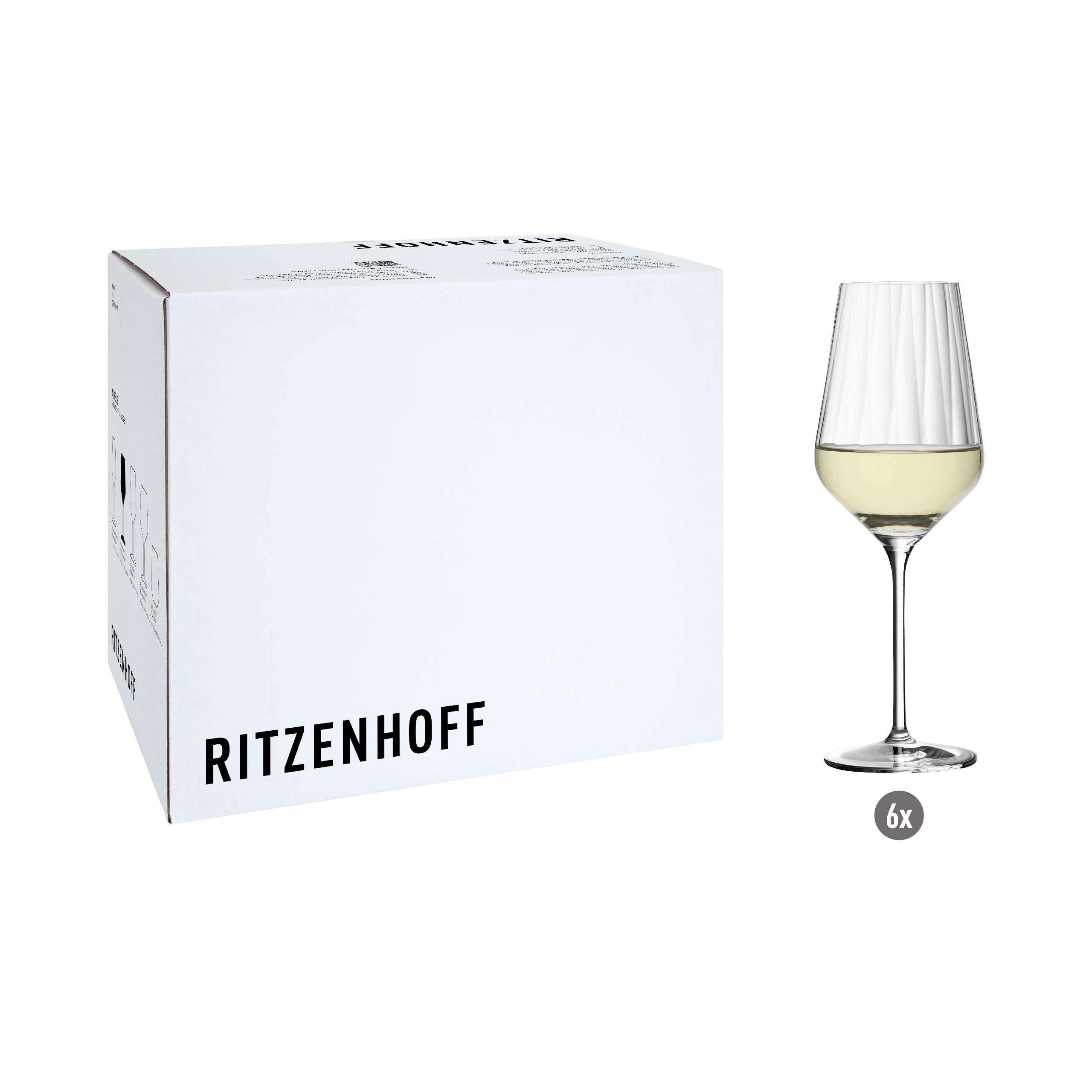 STERNSCHLIFF 6ER-SET WEIßWEINGLAS VON RITZENHOFF DESIGN TEAM