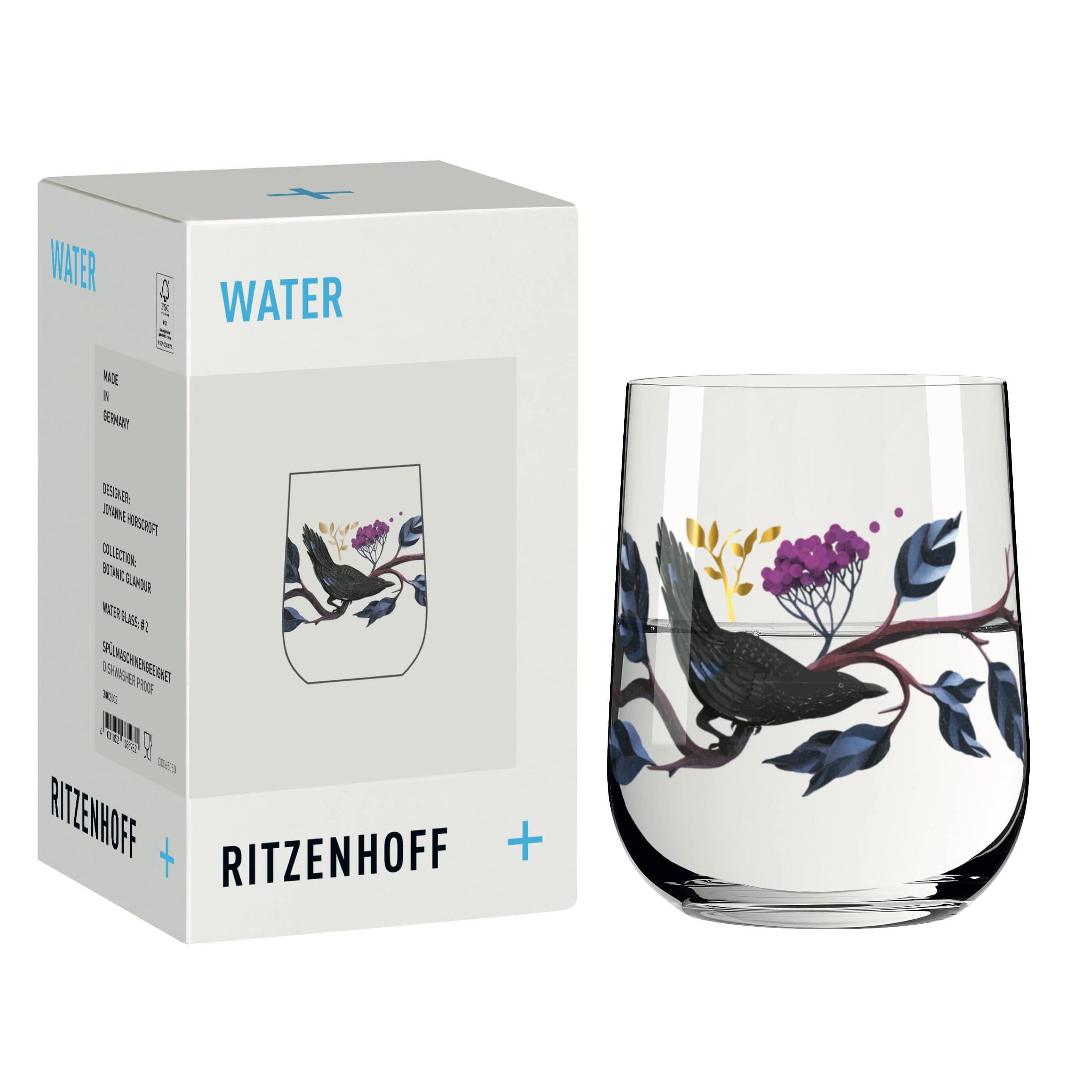 BOTANIC GLAMOUR WASSERGLAS #2 VON JOYANNE HORSCROFT