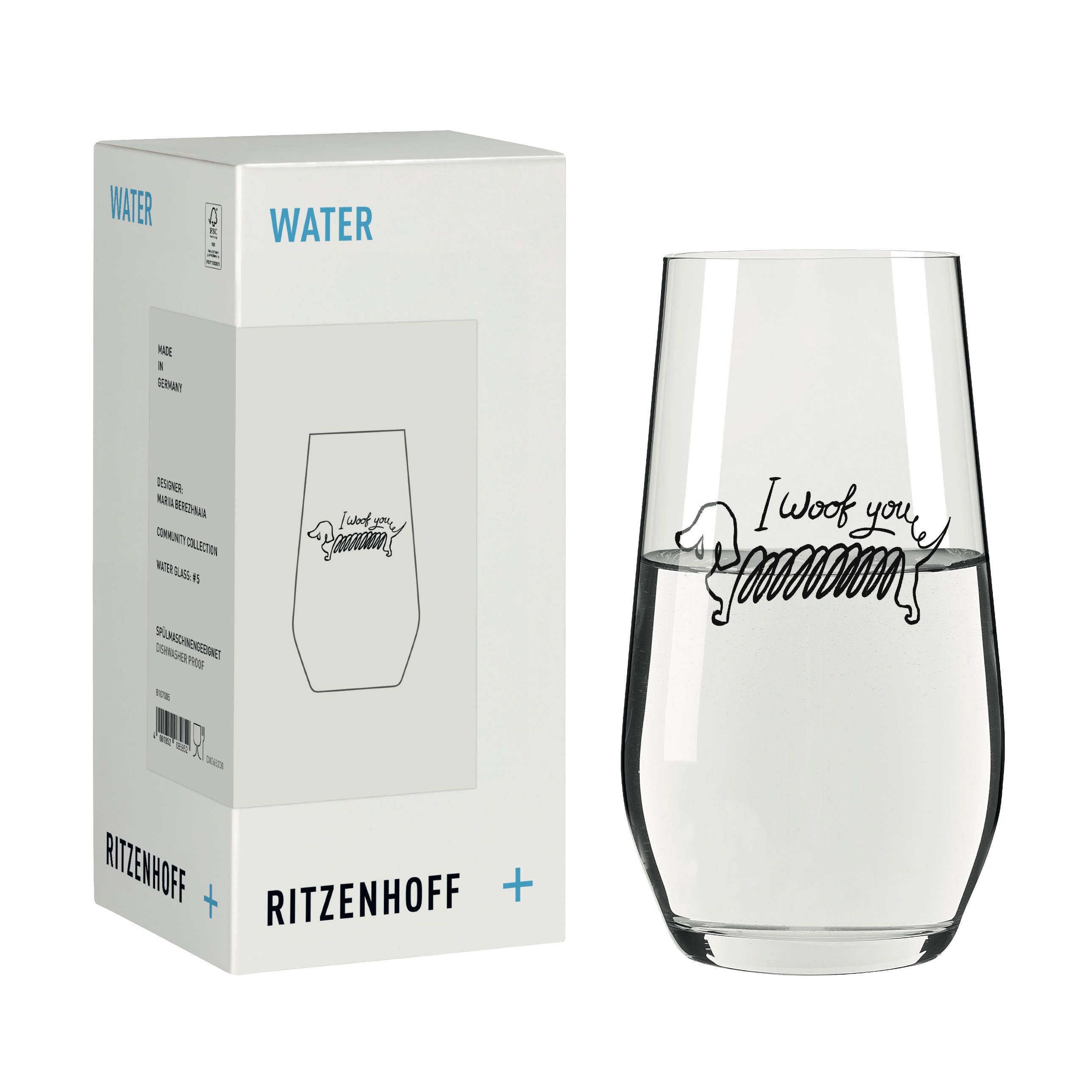 VERRE À EAU PETFLUENCER #5 PAR MARIIA BEREZHNAIA