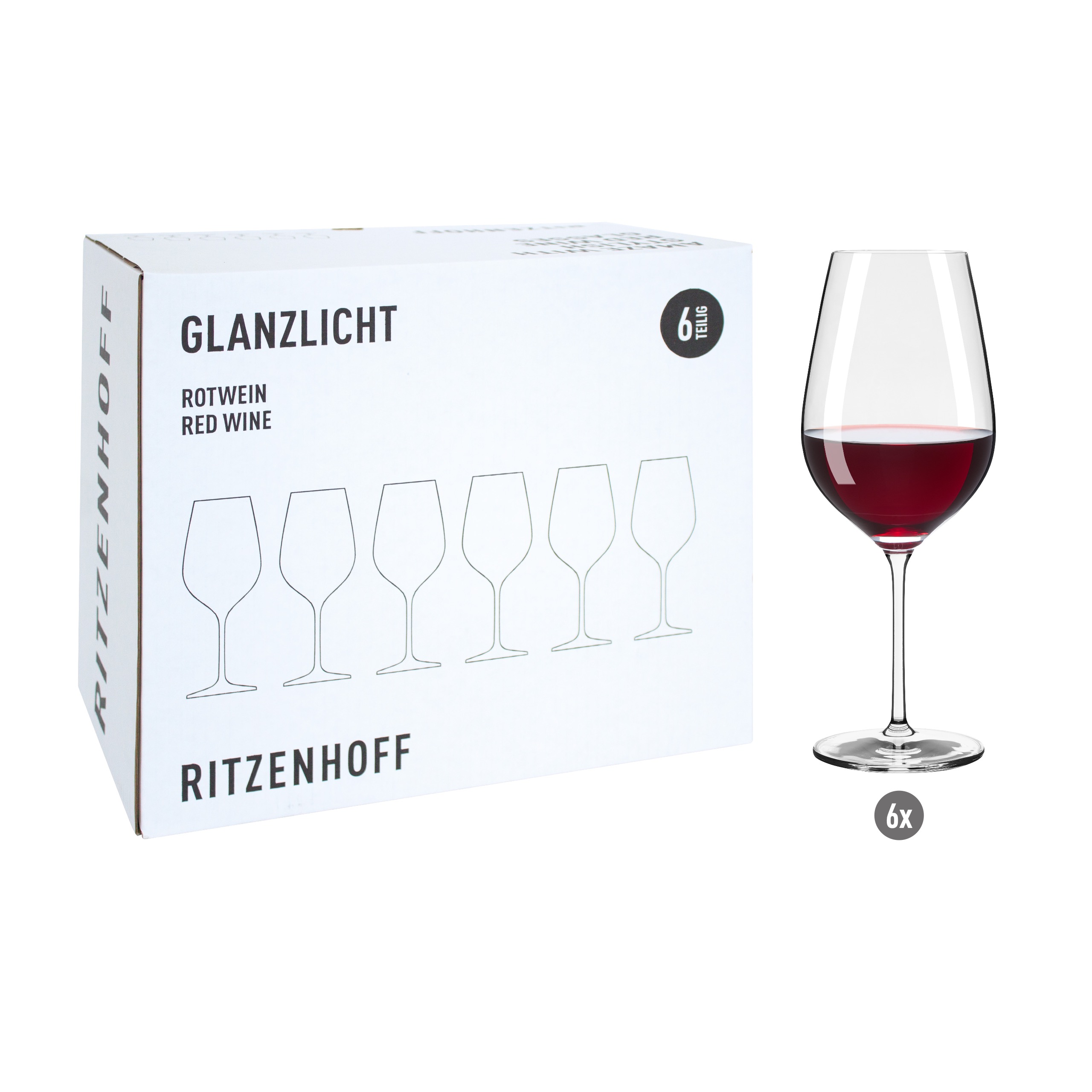 GLANZLICHT  ROTWEINGLAS-SET H24 VOM RITZENHOFF DESIGN TEAM