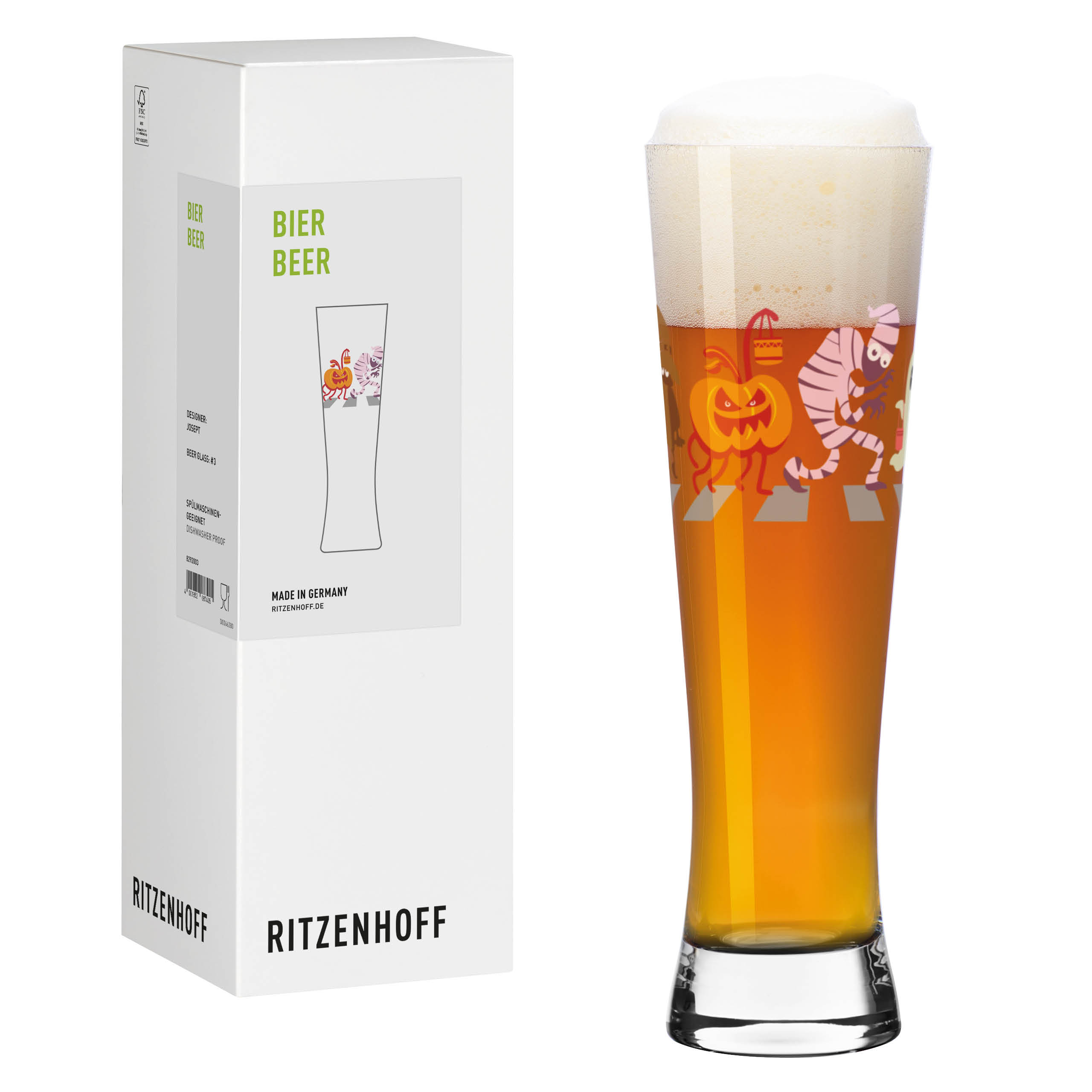 HALLOWEEN BIERGLAS H26 VON JOSEPT