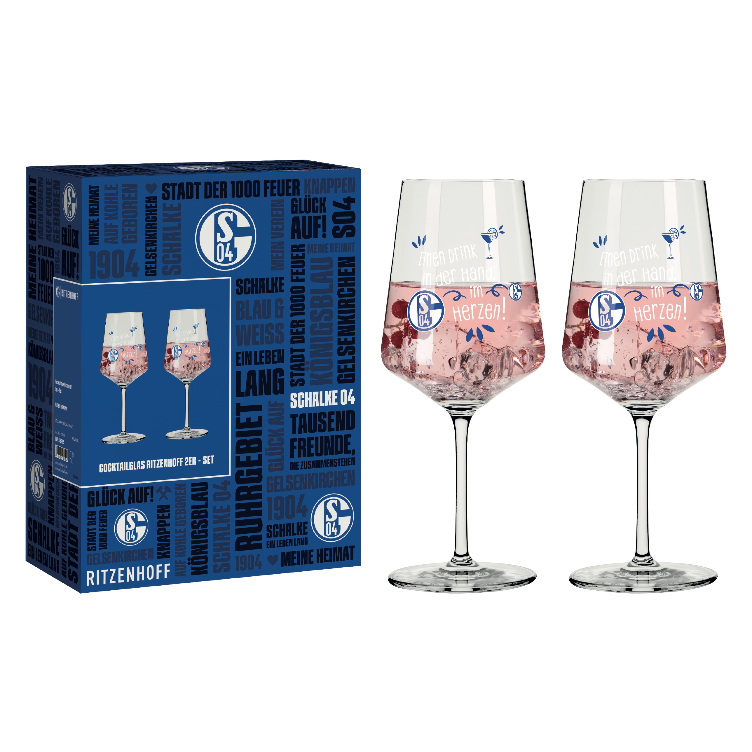 SCHALKE COCKTAILGLAS-SET #1 VON THERESA KUHLMANN