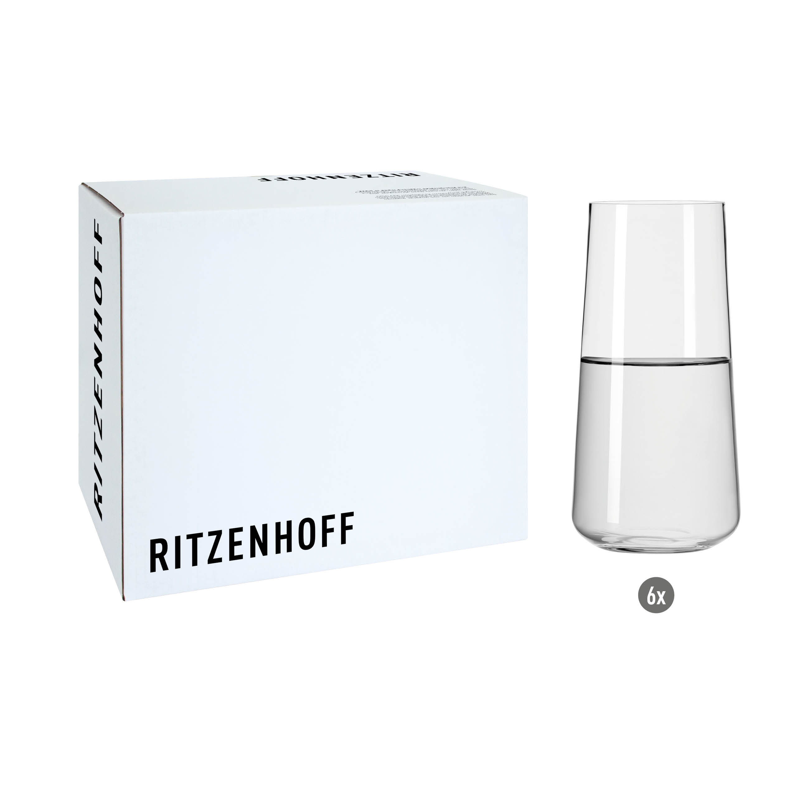 RIVA 6ER-SET WASSERGLAS VON RITZENHOFF DESIGN TEAM