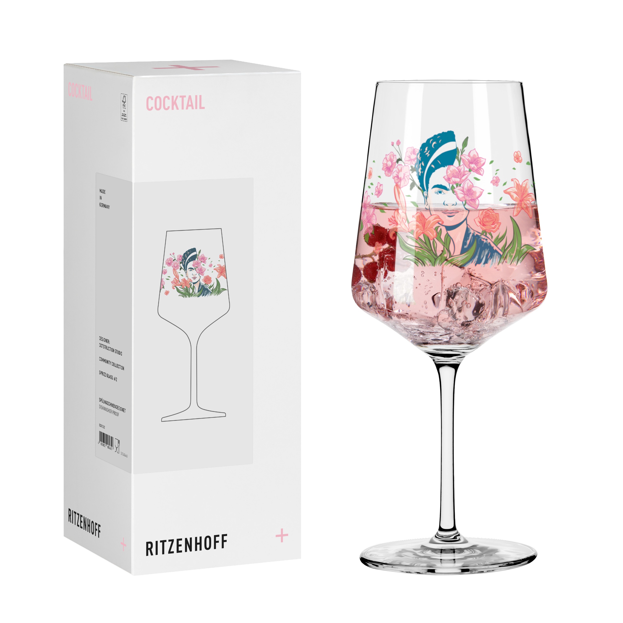 ART LOVERS COCKTAILGLAS #2 VON DOTSTRUCTION STUDIO