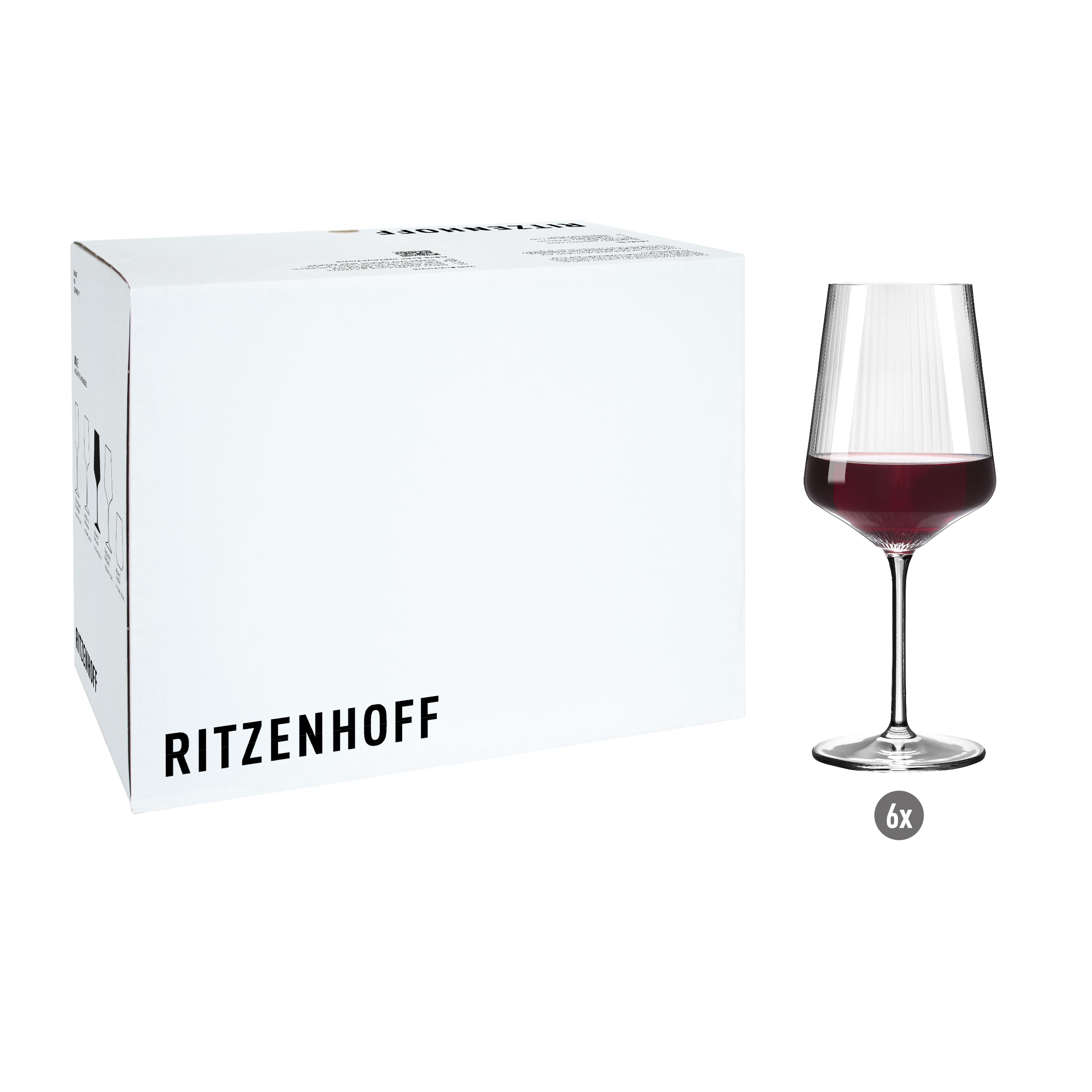 SONNENSCHLIFF 6ER-SET ROTWEINGLAS F26 VON RITZENHOFF DESIGN TEAM