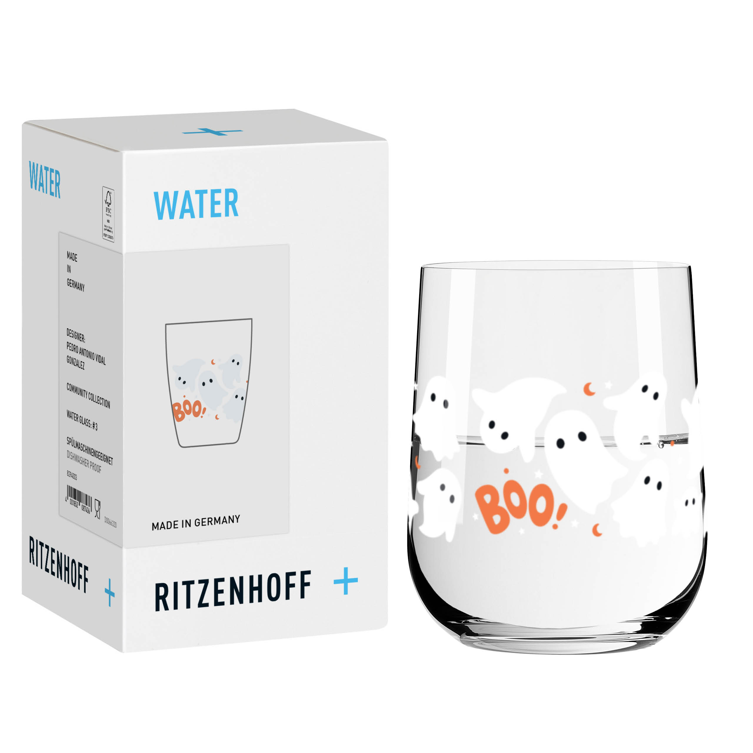HALLOWEEN WASSERGLAS H26 VON PEDRO GONZALEZ