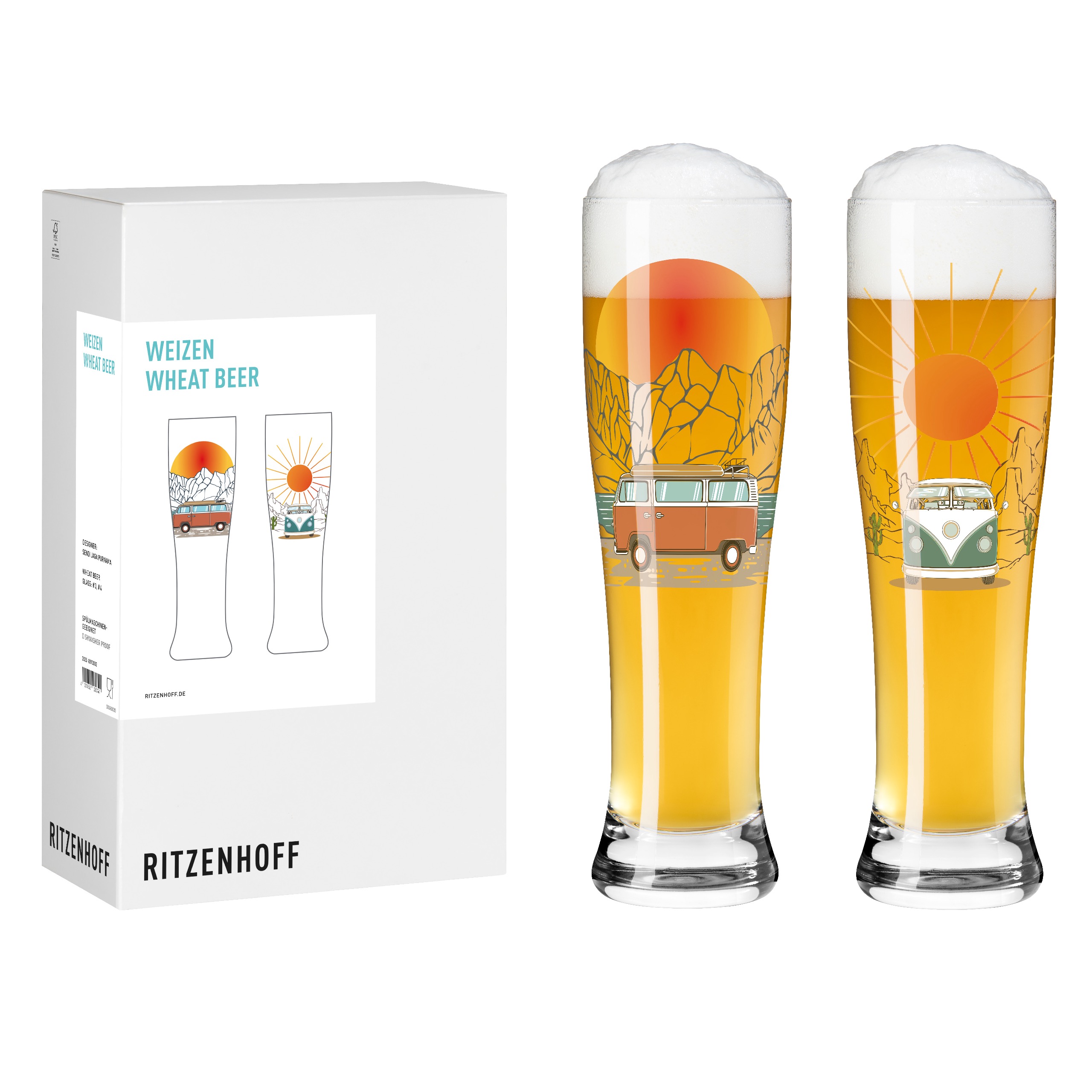 ENTDECKER WEIZENBIERGLAS-SET #3 #4 VON SENDI PURNAMA