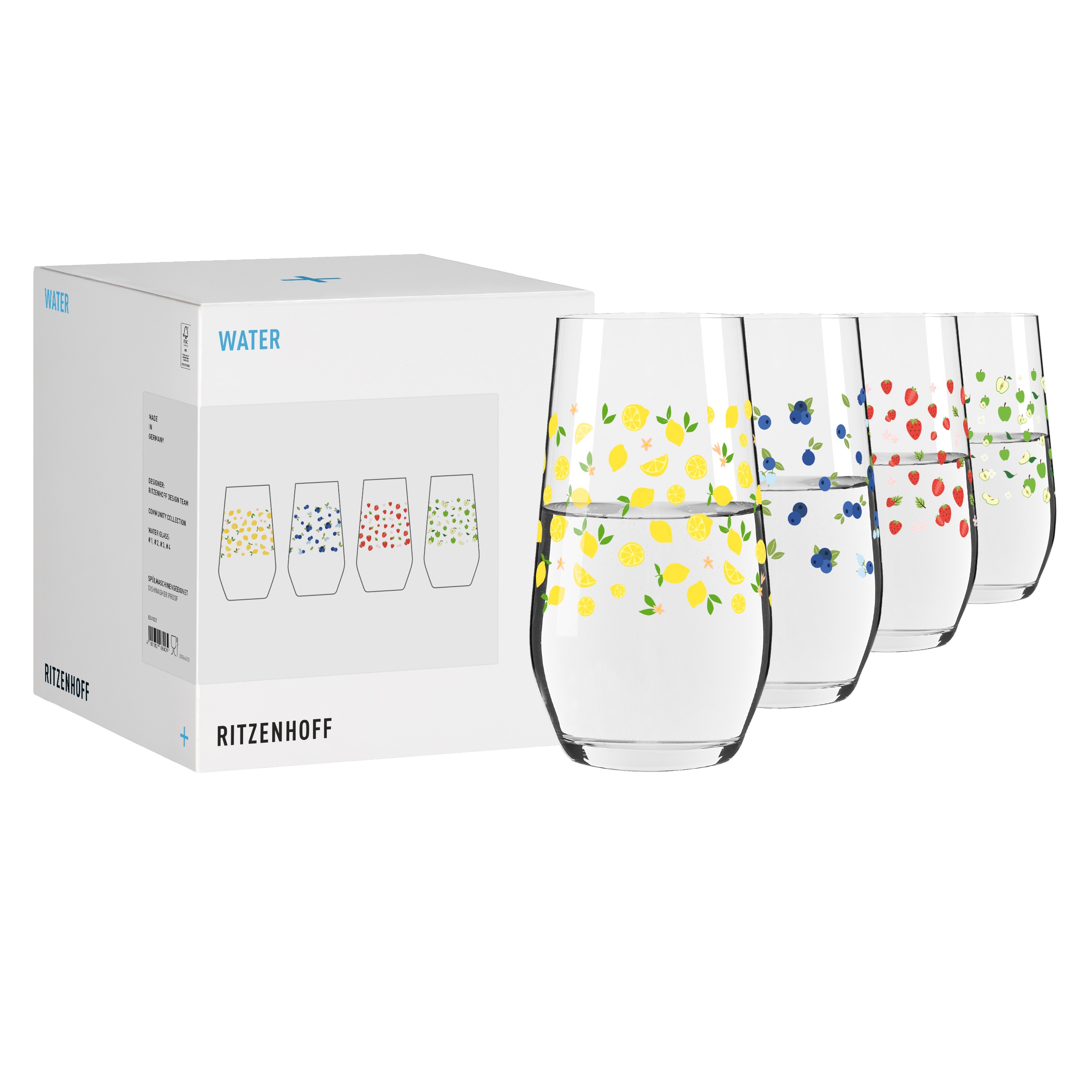 GRILL & COOK UNIVERSALGLAS-SET #1#2#3#4 VON RITZENHOFF DESIGN TEAM