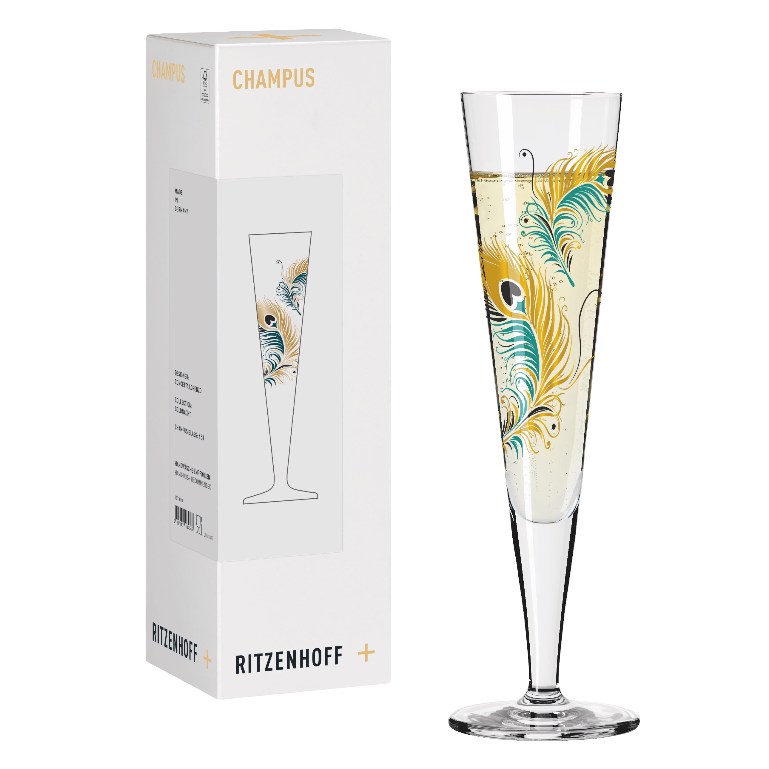 GOLDNACHT CHAMPAGNERGLAS #50 VON CONCETTA LORENZO