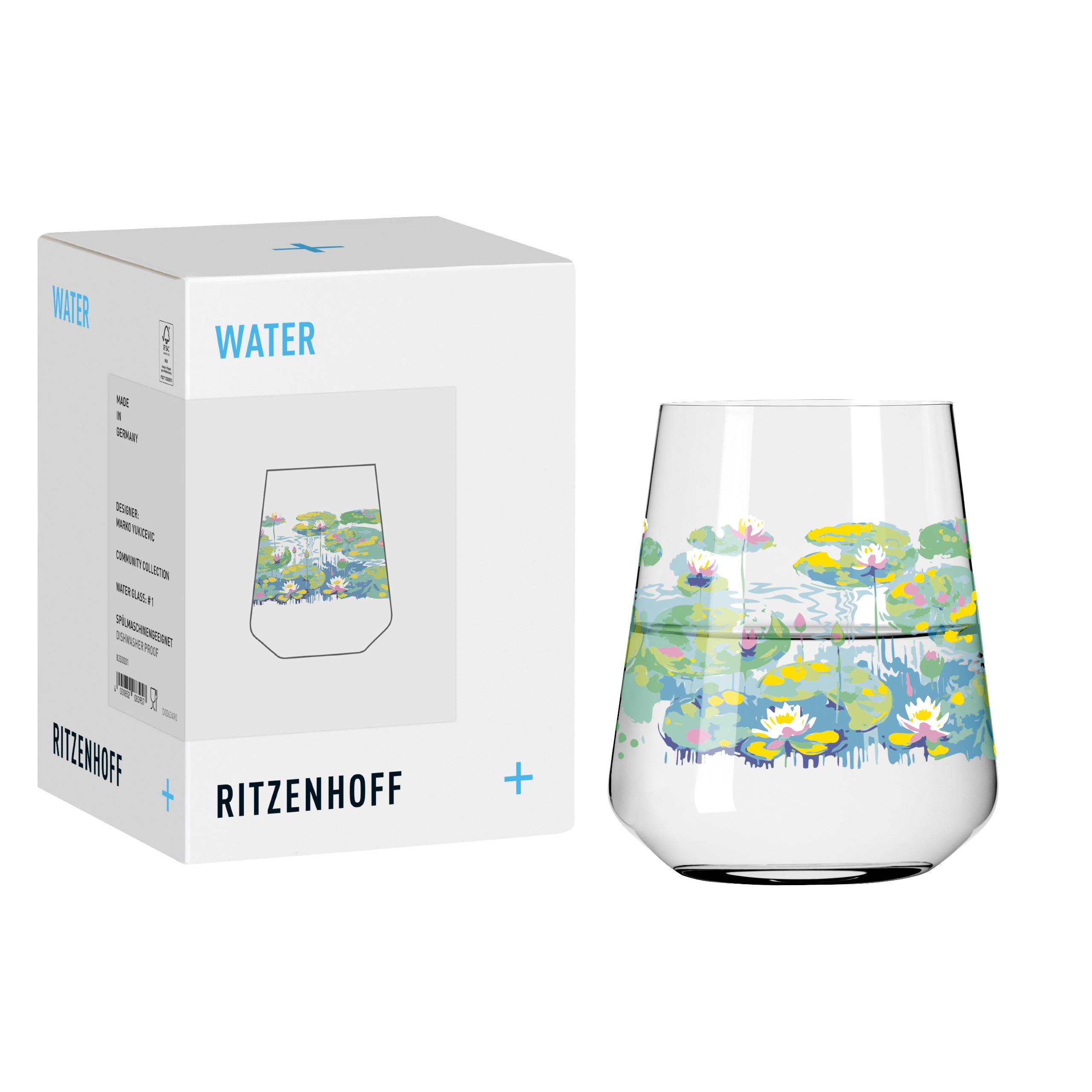 ART LOVERS WASSERGLAS #1 VON M. VUKICEVIC