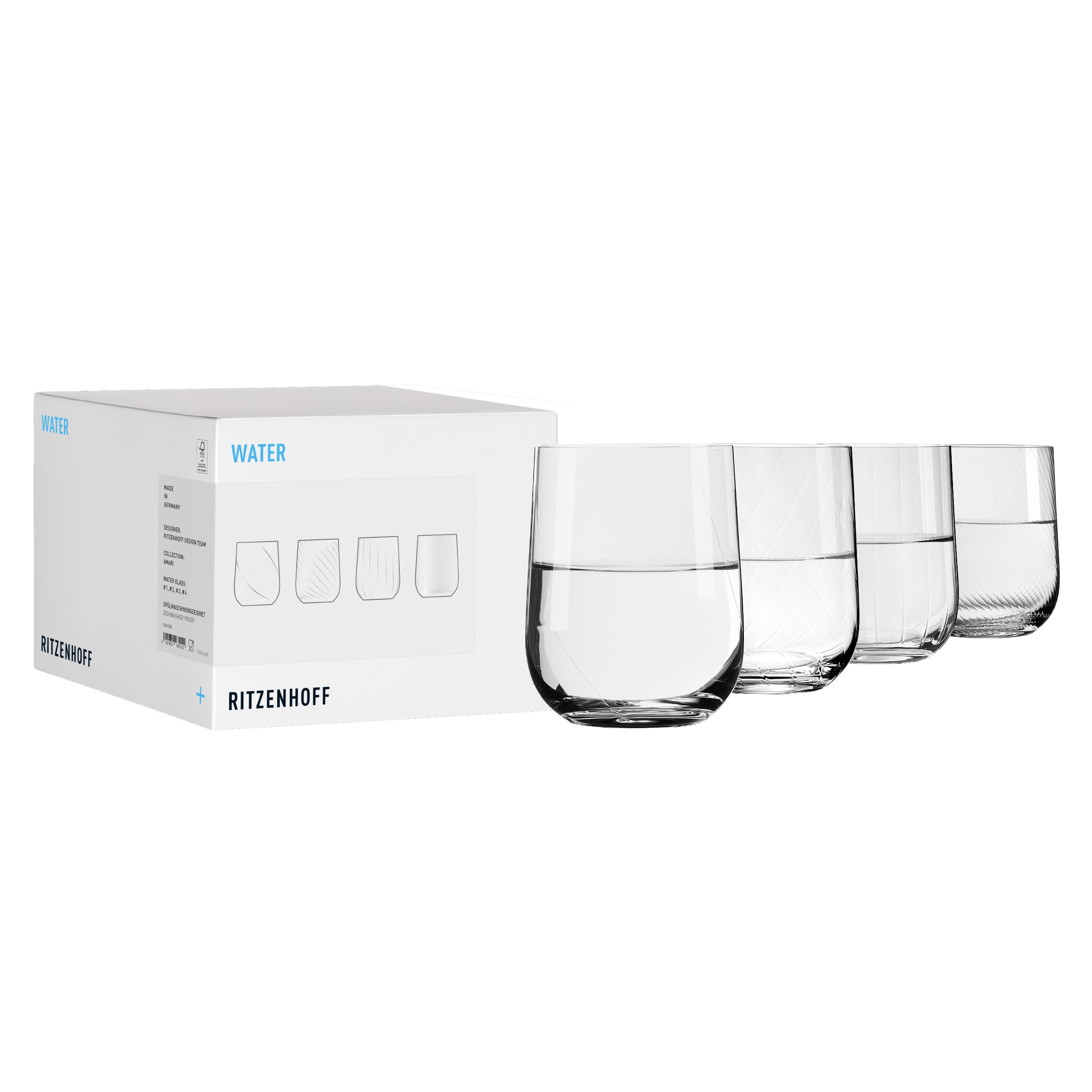 AMARI WASSERGLAS-SET #1 VON RITZENHOFF DESIGN TEAM