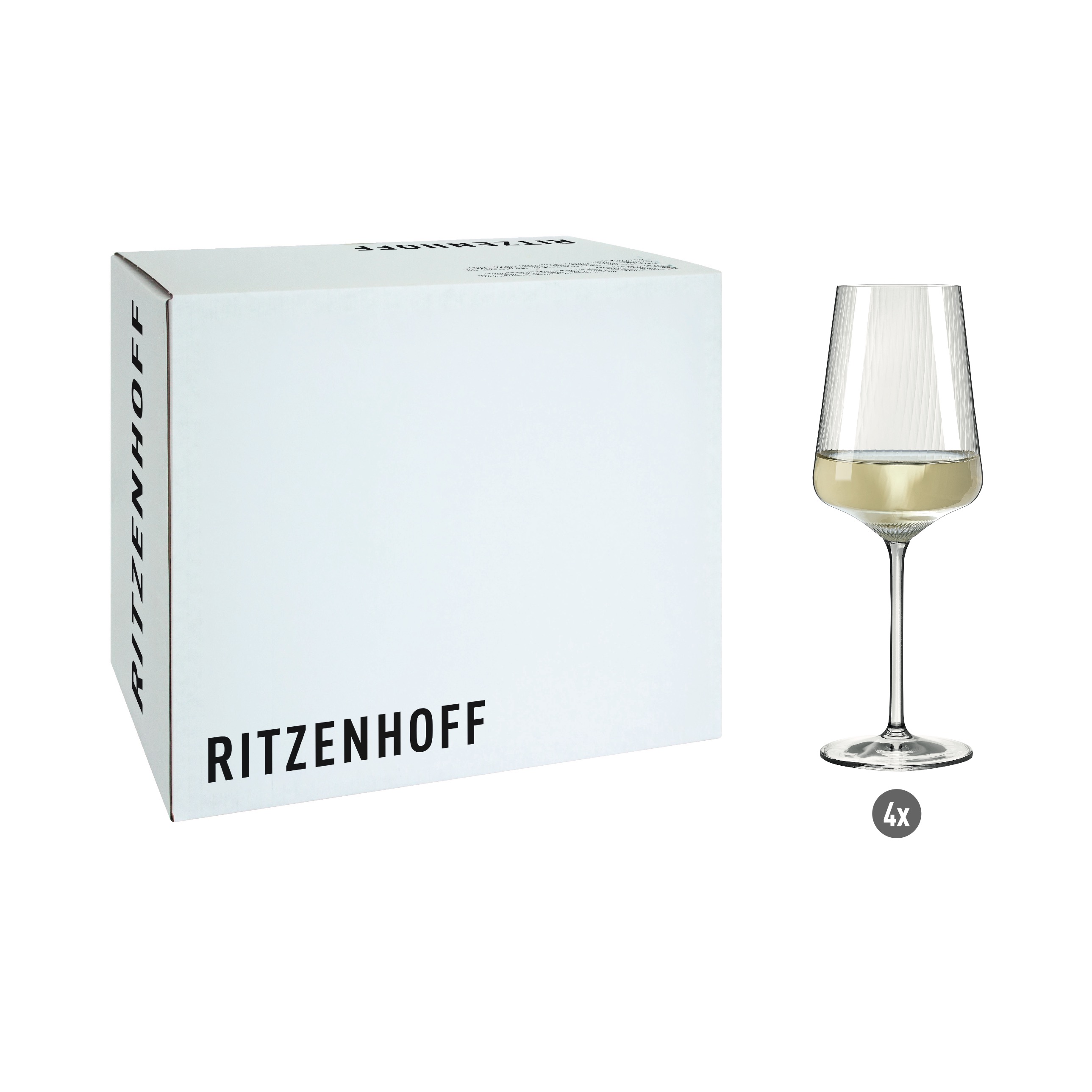 SONNENSCHLIFF 4ER WEIßWEINGLAS-SET VON RITZENHOFF DESIGN TEAM