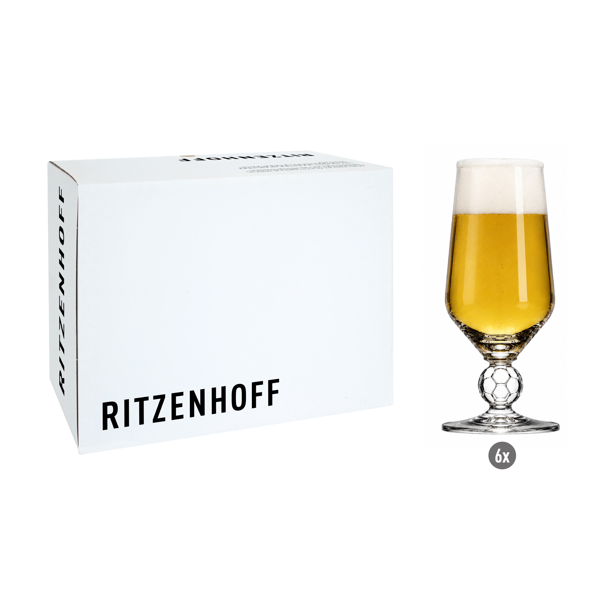 WM POKAL BIERGLAS 6ER-SET #1 VON RITZENHOFF DESIGN TEAM
