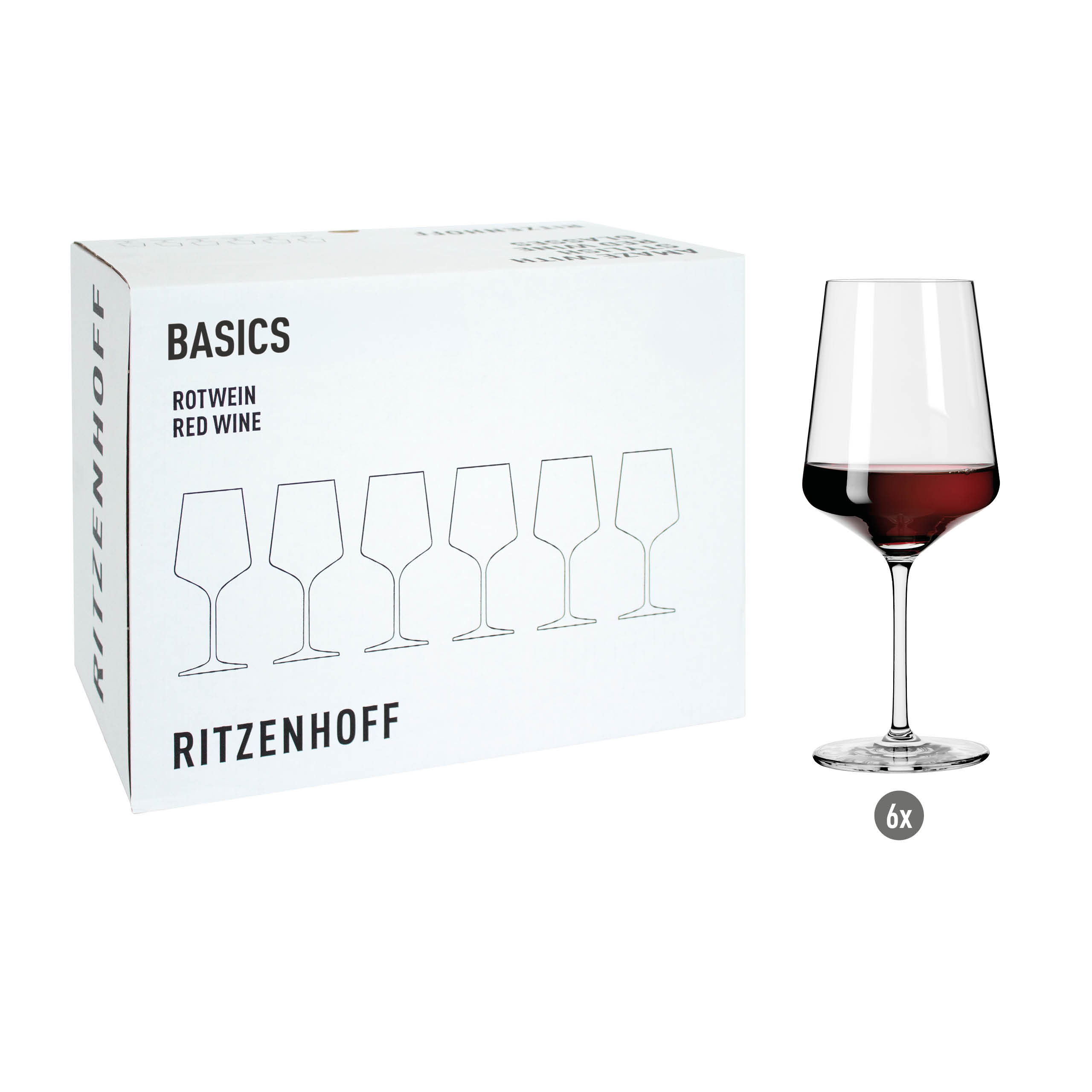 BASICS JULIE 6ER-SET ROTWEINGLAS VON RITZENHOFF DESIGN TEAM