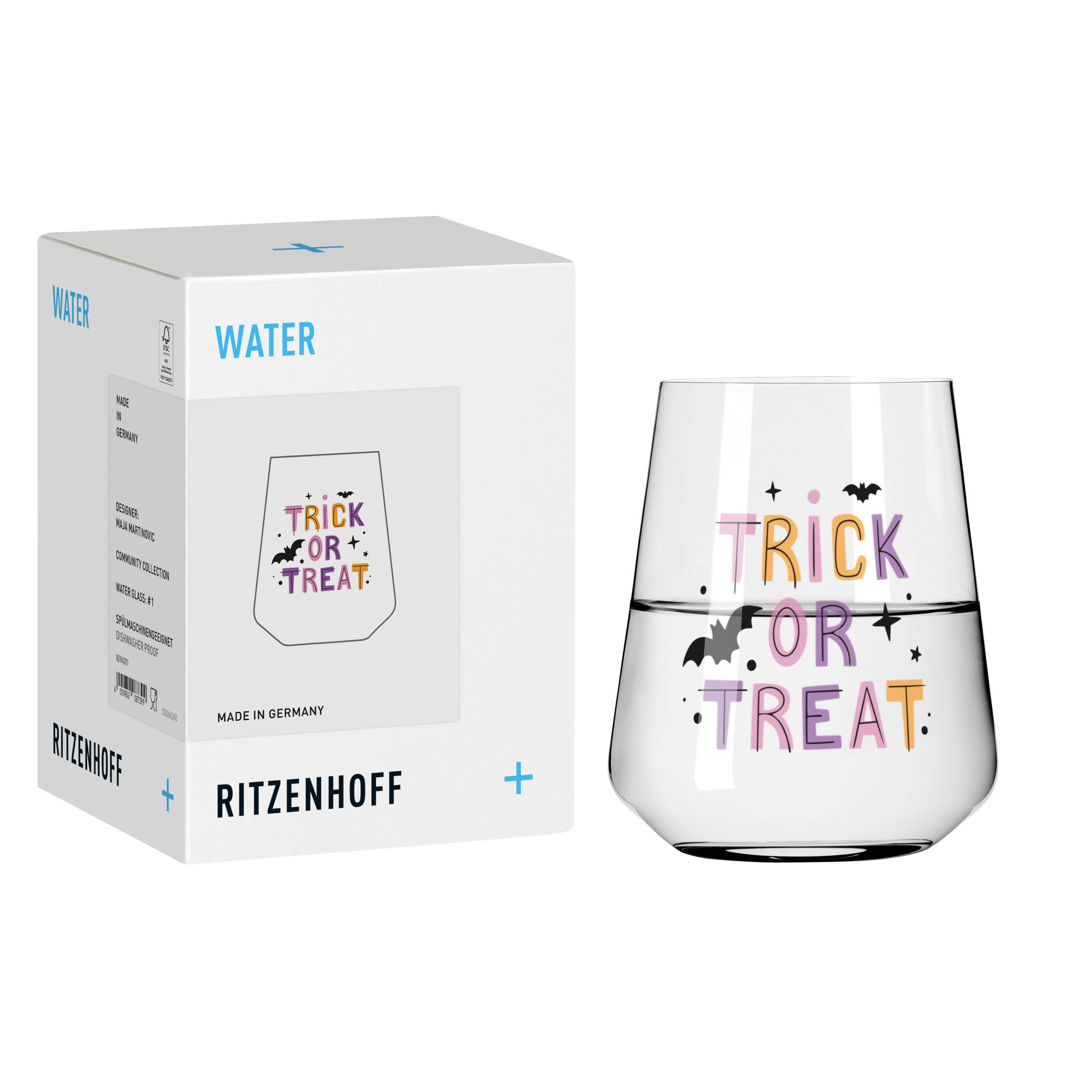HALLOWEEN WASSERGLAS H26 VON MAJA MARTINOVIC