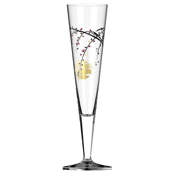 GOLDNACHT CHAMPAGNE GLASS #14 BY RACHEL HOSHINO
