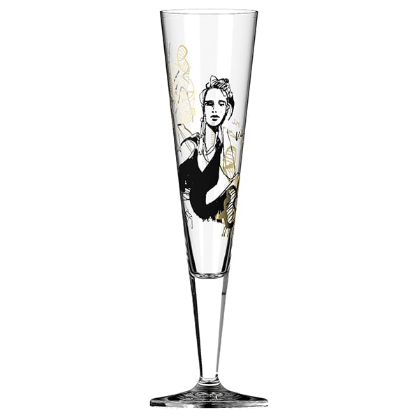 GOLDNACHT CHAMPAGNE GLASS #12 BY PETER PICHLER